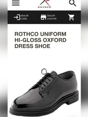 Rothco's Uniform Hi-Gloss Oxford Dress Shoe 5M